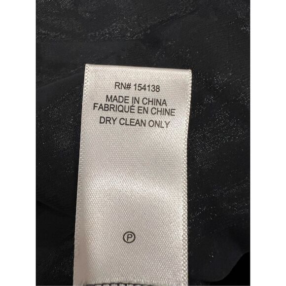 Staud Women's Midnight Black Sheer Overlay Sleeveless Albee Dress Large Elegant - Picture 10 of 10